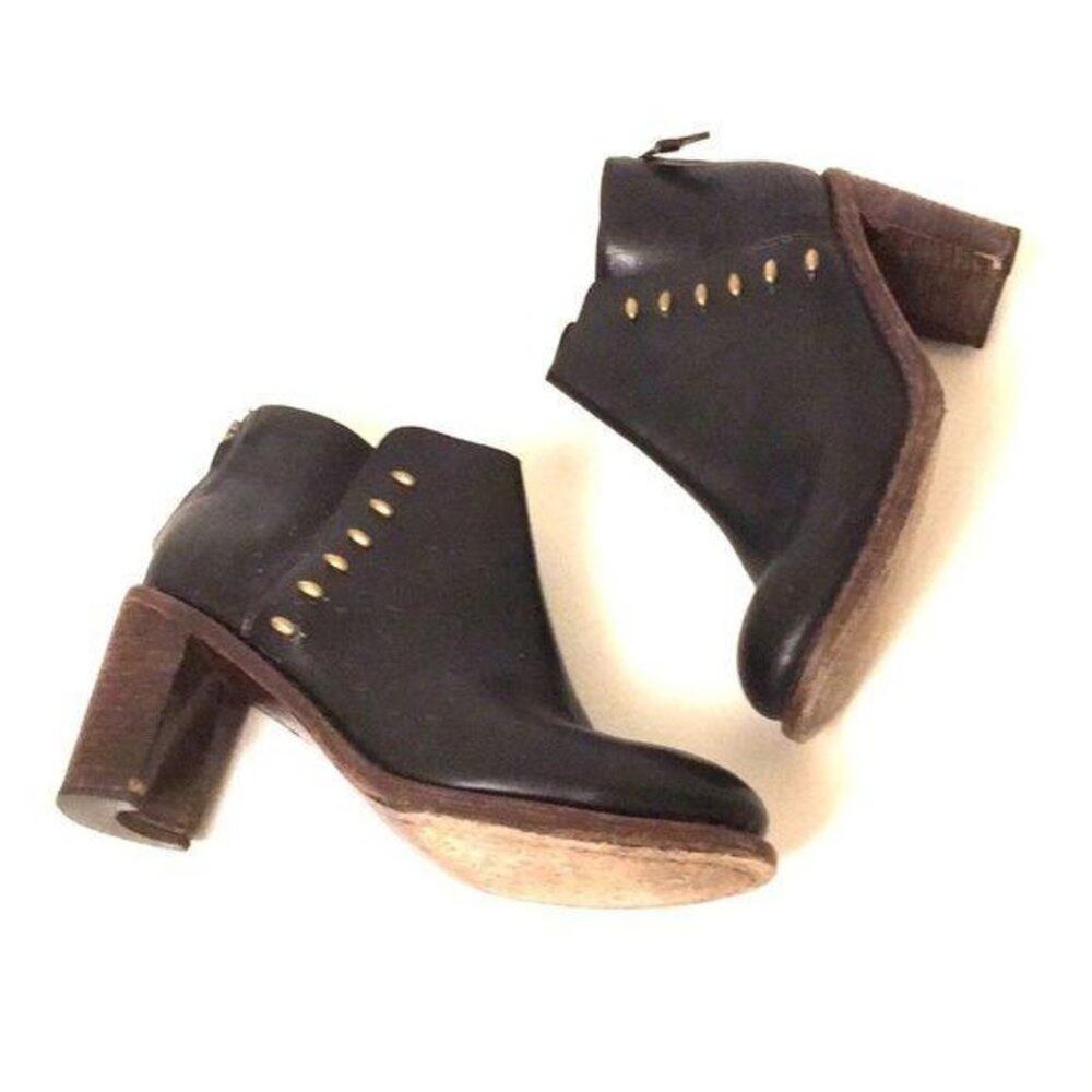 Rag & Bone Ankle boots black studded leather sz - Picture 3 of 8